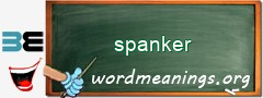 WordMeaning blackboard for spanker